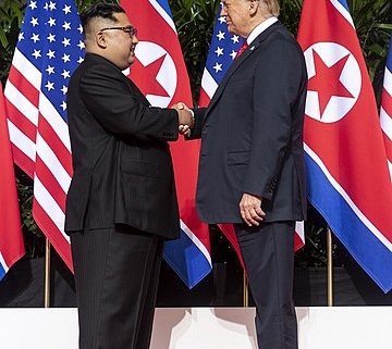 Denuclearisation: Kim and Trump shake hands
