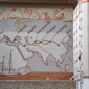 Silk road : A mural made in the 1960s